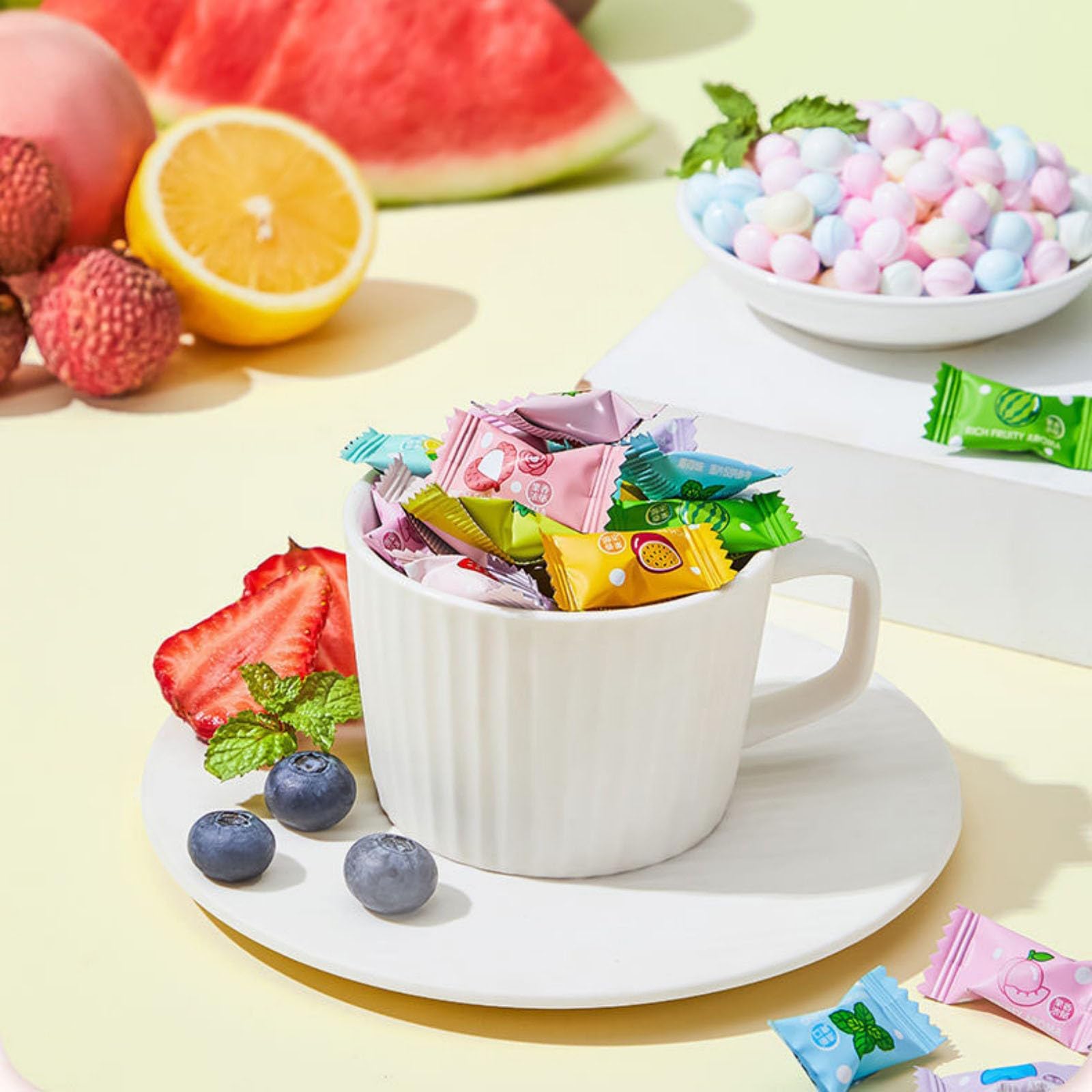 フルーツミント！！ Amazon.co.jp: ミントキャンディ ミックスフレーバー 250g/500g大量